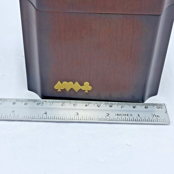 Solid Wood Playing Card Storage Box-Score Pad-Pencils-2 Decks of Cards-VTG - Picture 13 of 16